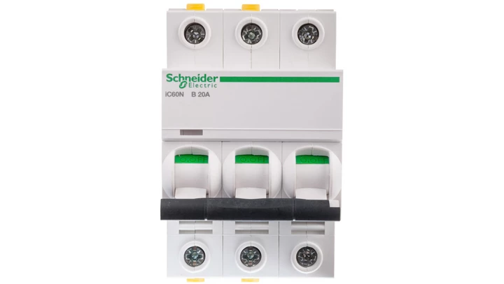 Wyłącznik nadprądowy 3P B 20A 6kA AC iC60N-B20-3 A9F03320
