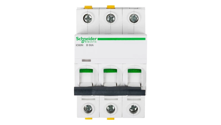 Wyłącznik nadprądowy 3P B 50A 6kA AC iC60N-B50-3 A9F03350