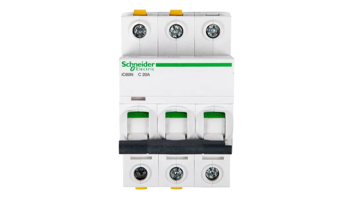 Wyłącznik nadprądowy 3P C 20A 6kA AC iC60N-C20-3 A9F04320