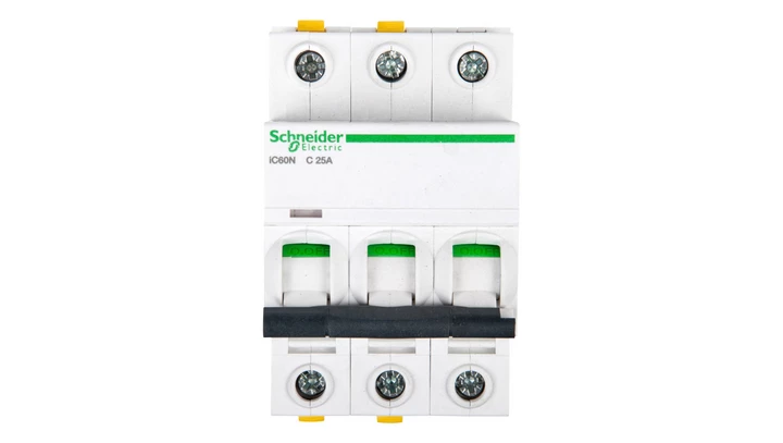 Wyłącznik nadprądowy 3P C 25A 6kA AC iC60N-C25-3 A9F04325