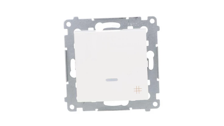 Simon 54 Łącznik krzyżowy z podświetleniem, szybkozłącza, biały DW7L.01/11