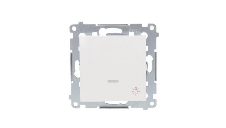 Simon 54 Przycisk /światło/ z podświetleniem, szybkozłącza, biały DS1L.01/11