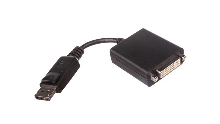 Kabel połączeniowy DisplayPort 1.1a Typ DP/DVI-I(24+5), M/Ż czarny 0,15m