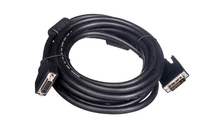 Kabel przedłużający DVI-D Dual Link Typ DVI-D(24+1)/DVI-D(24+1), M/Ż czarny 5m AK-320200-050-S