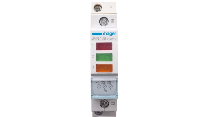 Lampka modułowa 3-fazowa czerwony/zielony/pomarańczowy 230-400V AC SVN129