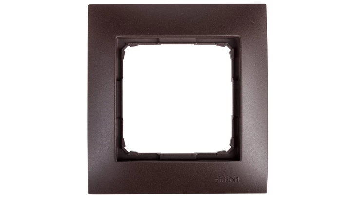 Simon 54 Premium Ramka pojedyncza brąz mat /do karton-gips/ DRK1/46