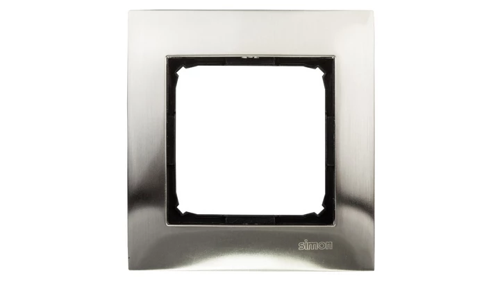 Simon 54 Premium Ramka pojedyncza metalowa inox DR1/61