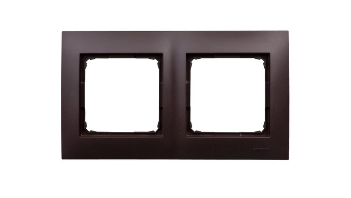 Simon 54 Premium Ramka podwójna brąz mat /do karton-gips/ DRK2/46