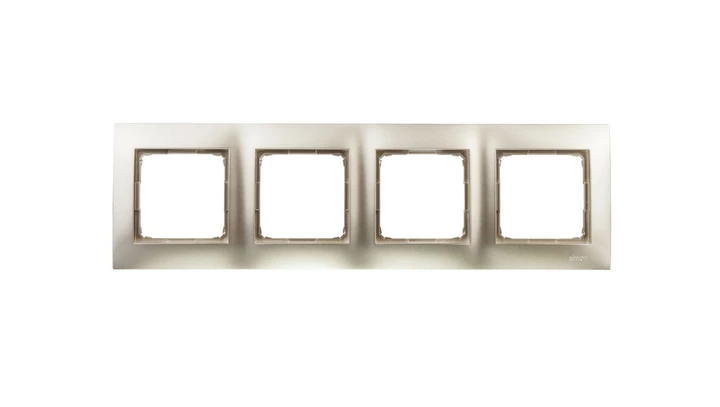 Simon 54 Premium Ramka poczwórna złoty mat DR4/44