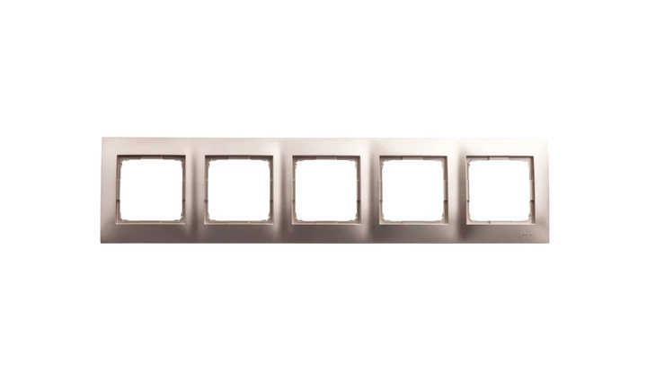 Simon 54 Premium Ramka pięciokrotna złoty mat DR5/44