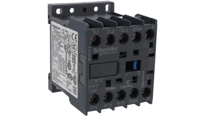 Stycznik mocy 12A 3P 230V AC 0Z 1R LC1K1201P7