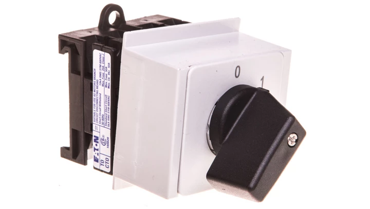 Łącznik krzywkowy 0-1 2P 20A na szynie T0-1-15402/IVS 060211