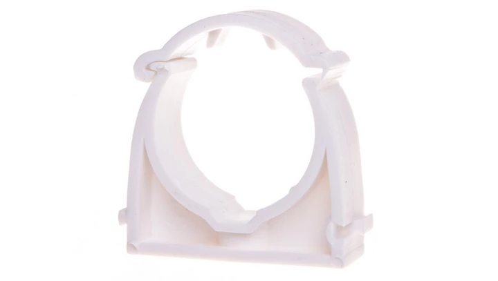 Uchwyt zamykany bezhalogenowy do rur gładkich UZHF 32 biały 68334 /100szt./