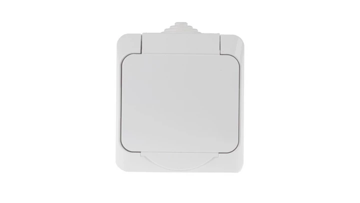 Cedar Plus Gniazdo pojedyncze biały z/u 16A IP44 WDE000540