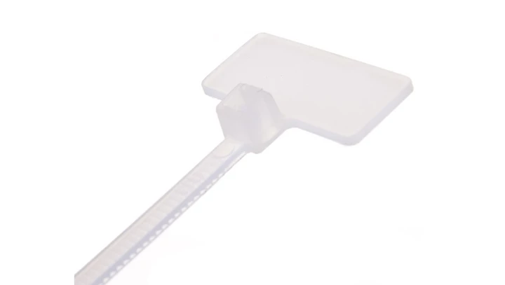 Opaska kablowa z tabliczką opisową TKOT 11/3 biała E01TK-01030200301 /100szt./