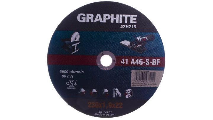 Tarcza tnąca do metalu 230 x 1.9 x 22.2 mm, 41 A46-S-BF