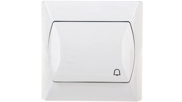 AKCENT Przycisk /dzwonek/ biały ŁP-6A/00