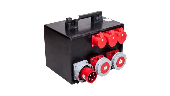 Rozdzielnica przenośna SANOK 2x63A/5P 400V 2x32A/5P 400V 2x16A/5P 400V 4xGS16A 250V 9505532W