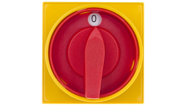 Łącznik krzywkowy 0-1 25A 2P do wbudowania żółto-czerwony ŁK25R-1.828P08