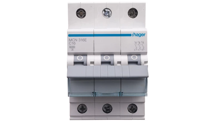 Wyłącznik nadprądowy 3P C 16A 6kA AC MCN316E