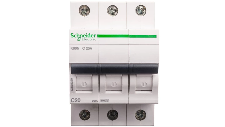 Wyłącznik nadprądowy 3P C 20A 6kA AC K60N A9K02320