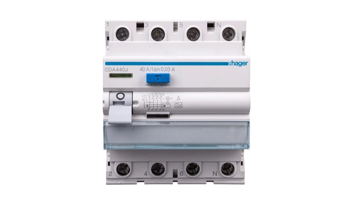Wyłącznik różnicowoprądowy 3P+N 40A 0,03A 6KA typ A CDA440J