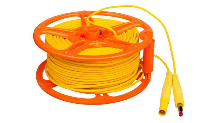 Przewód pomiarowy 50m na szpuli /wtyki bananowe/ WAPRZ050YEBBSZ