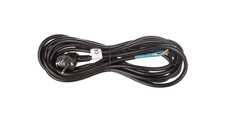Przewód przyłączeniowy H05VV-F 3x1,5 5m czarny S18325