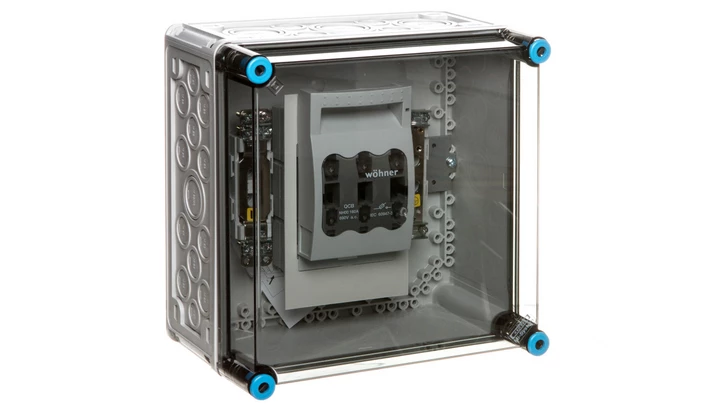 Skrzynka Mi z rozł. bezp. mocy, IP 65, wlk.2 - 300x300x170, 1xNH 00, 125A, 3-bieg.+PE+N Mi 5250 2000187