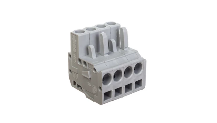 Gniazdo MCS-MIDI Classic kątowe 4-biegunowe szare raster 5mm 232-204/026-000 /100szt./