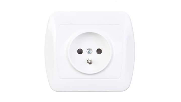 Simon Akord Gniazdo pojedyncze z/u 16A IP20 z przesłona torów białe AGZ1ze/11