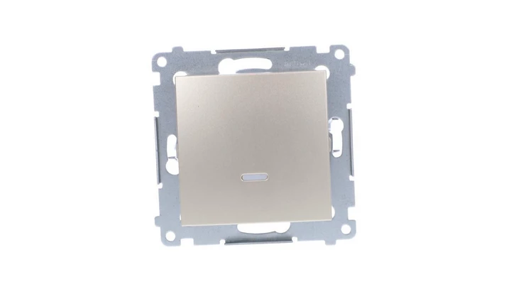 Simon 54 Łącznik jednobiegunowy, szybkozłącza, złoty mat DW1ZL.01/44