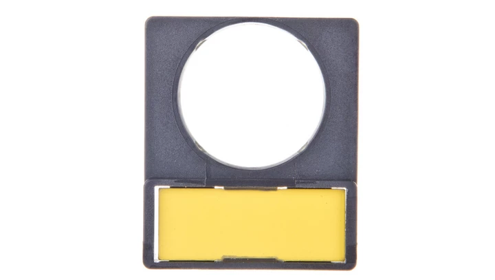 Szyld opisowy 48x24mm czarny 16mm prostokątny ZB6YD21