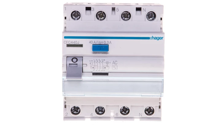 Wyłącznik różnicowoprądowy 4P 40A 0,3A typ AC CFC440J