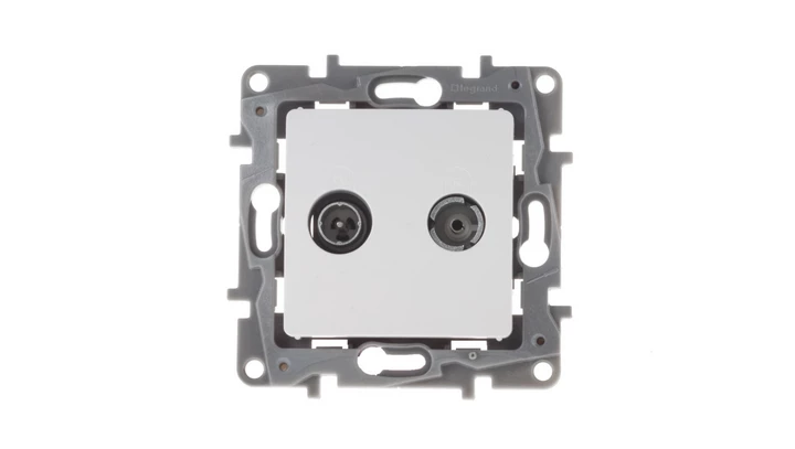 NILOE Gniazdo antenowe biały RTV gwiazda 1,5dB 664760