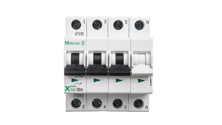 Wyłącznik nadprądowy 3+N C 6A 15kA AC FAZ C6/3N 278969