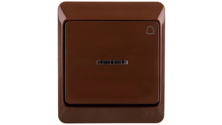 Hermes Przycisk dzwonek mechanizm z pełną obudową brązowy IP44 przycisk 1x ŁNT-1D+n 0347-06