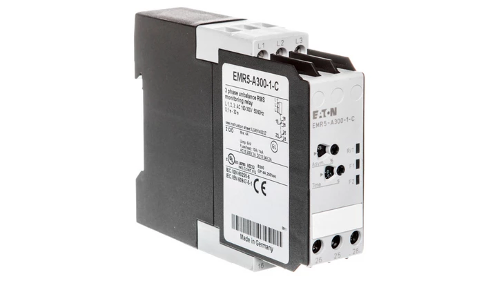Przekaźnik kolejności, zaniku i asymetrii faz, kontrola nad-/podnapięciowa 2P 0.1-30s 160-300VAC EMR5-A300-1-C 134230