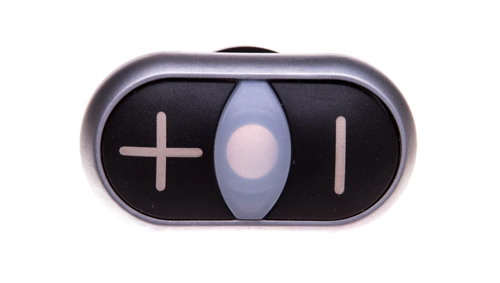 Napęd przycisku podwójny czarny (+/-) z samopowrotem M22S-DDL-S-X4/X5 218146