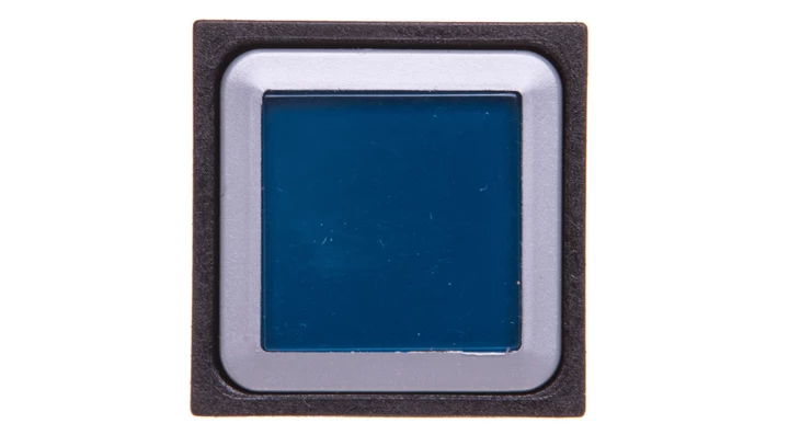 Naped przycisku 25x25mm niebieski bez samopowrotu z podświetleniem Q25LTR-BL/WB 086330