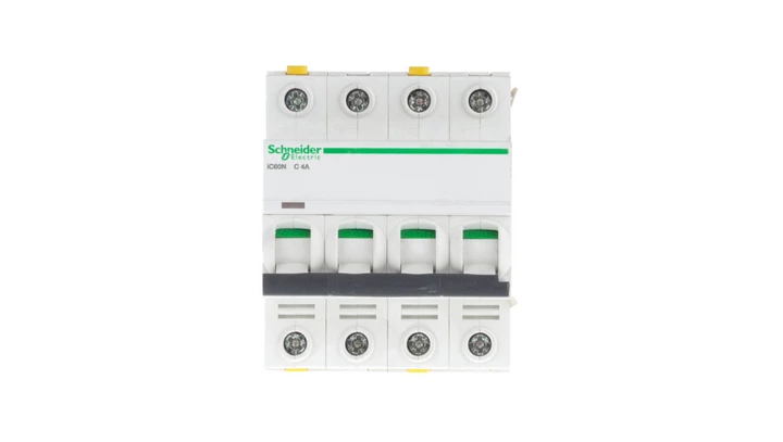 Wyłącznik nadprądowy 4P C 4A 6kA AC iC60N-C4-4 A9F04404