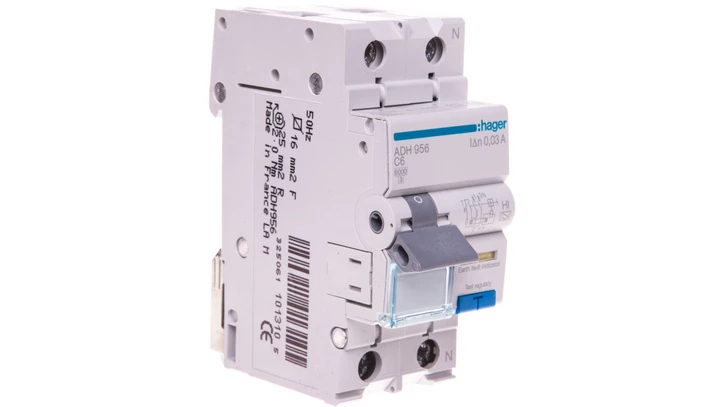 Wyłącznik różnicowoprądowy 2P 6A 0,03A typ A-HI ADH956