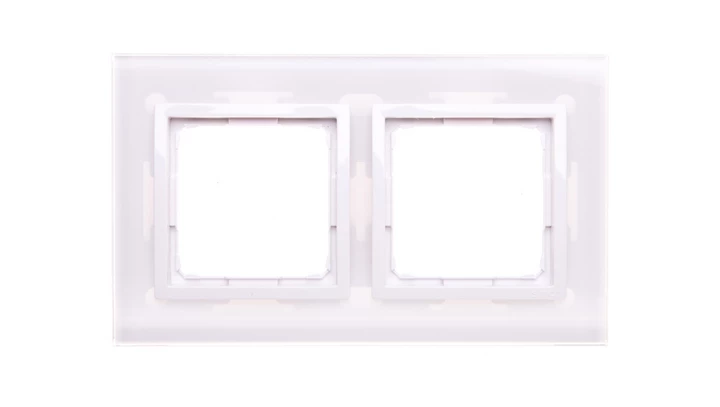 Simon 54 Nature Ramka podwójna szkło BIAŁA PERŁA DRN2/70