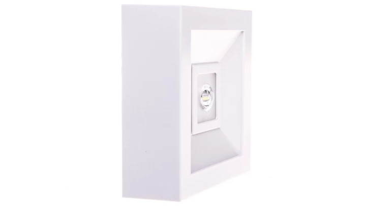 Oprawa awaryjna LED 3W 1h LOVATO N ECO LED 3W (opt. otwarta) jednozadaniowa biała LVNO/3W/E/1/SE/X/WH