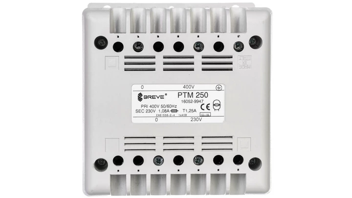 Transformator 1-fazowy separacyjny PTM 250 400/230V 1,08A, na szynę DIN, IP21, Ta 40, 16052-9947