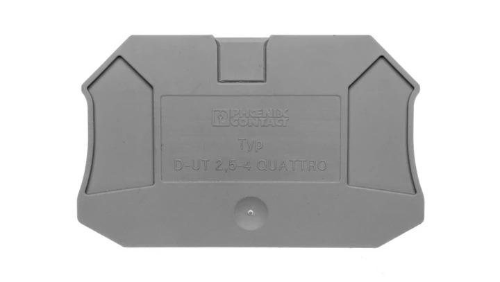 Ściana końcowa 2,2x65,4x47,5mm szara D-UT 2,5/4-QUATTRO 3047170