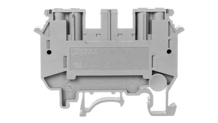Złączka szynowa 4-przewodowa 2,5 mm2 szara UDK 4 2775016 /50szt./