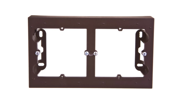 Simon 54 Premium Puszka natynkowa podwójna płytka brąz mat DPN2/46