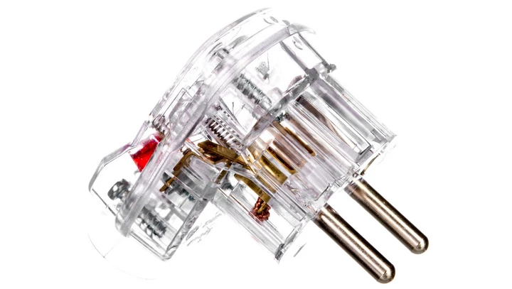 Wtyczka kątowa rozbieralna z przełącznikiem i wskaźnikiem z/u 16A 2P AWA-ŁK transparentna 51.22