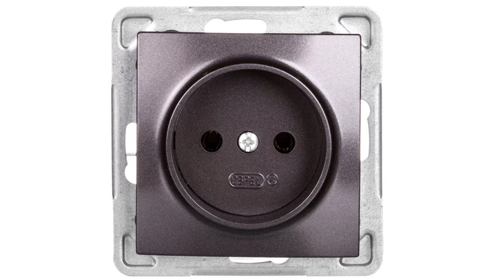 IMPRESJA Gniazdo pojedyncze b/u antracyt GP-1Y/m/50